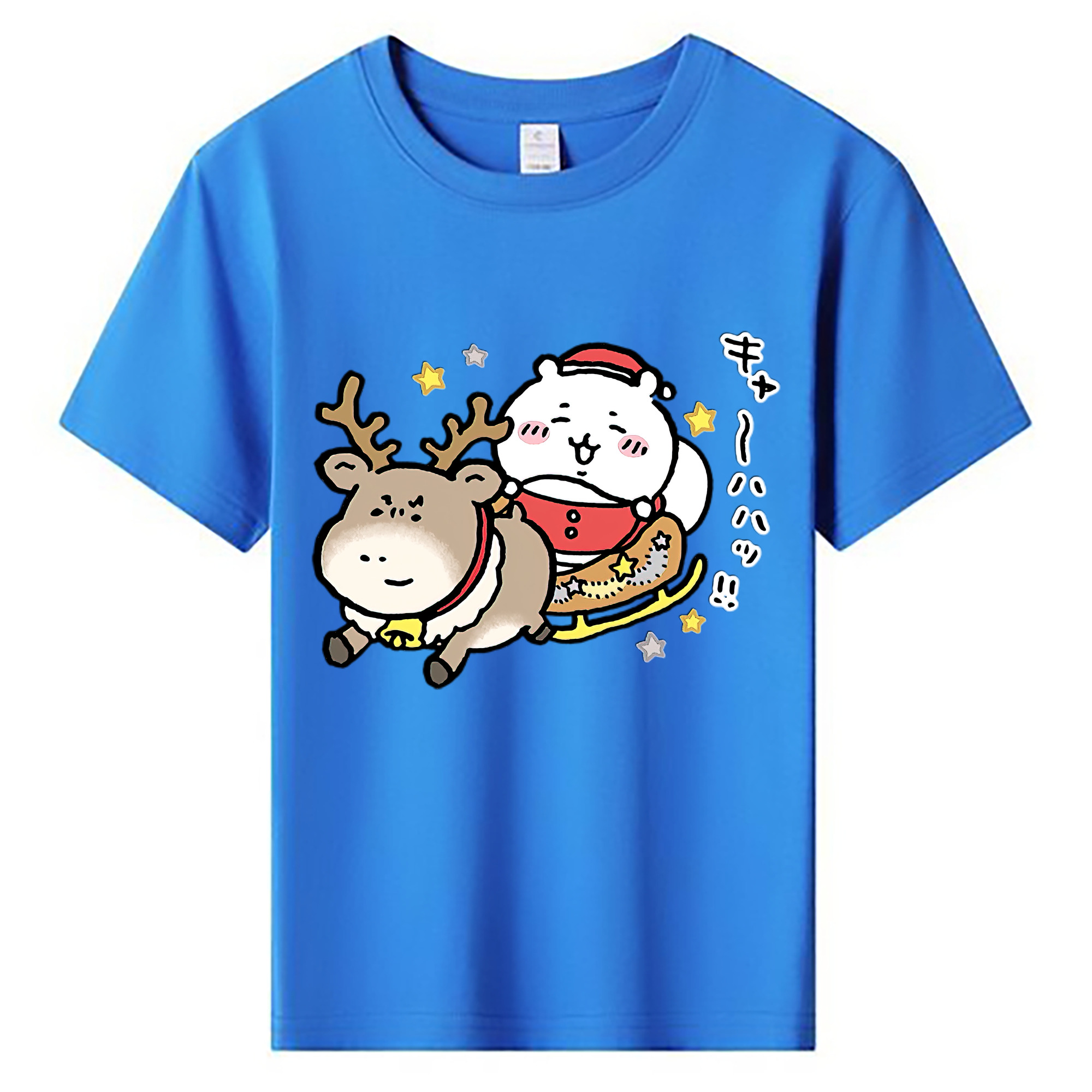 （画像用） ちいかわ ちいかわ Chii-kawa chiikawa 綿100％キッズTシャツ（フロントプリント）